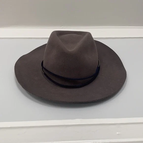 Rag & Bone Range Felt Brimmed Hat Unisex in Gray size Large 58cm - Picture 8 of 14